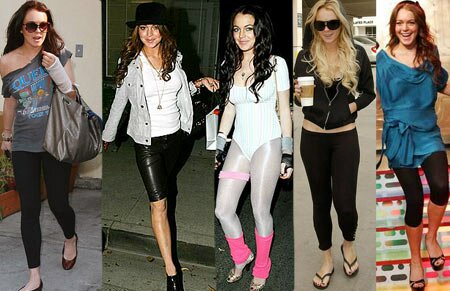 Linsay Lohan Leggings