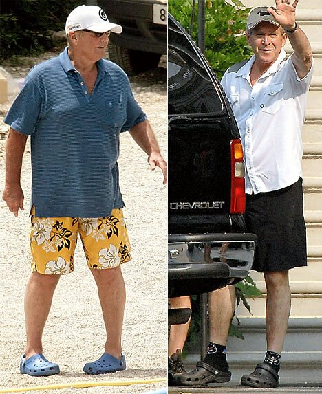 Jack Nicholson and George Bush wearing Crocs